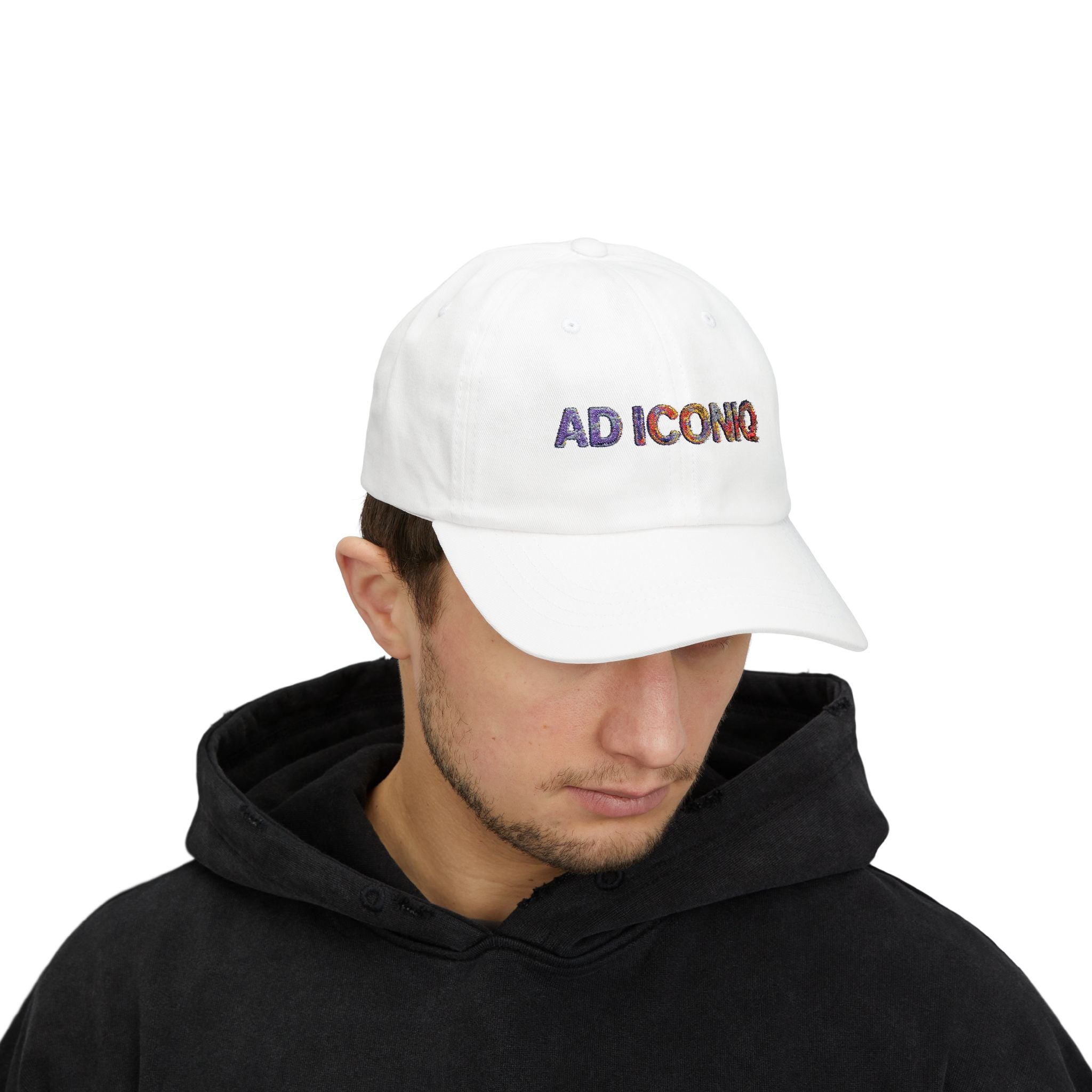 Stylish Classic Dad Cap, Trendy Hat for Men, Casual Summer Accessory, Gift for Father's Day, Adjustable White Cap