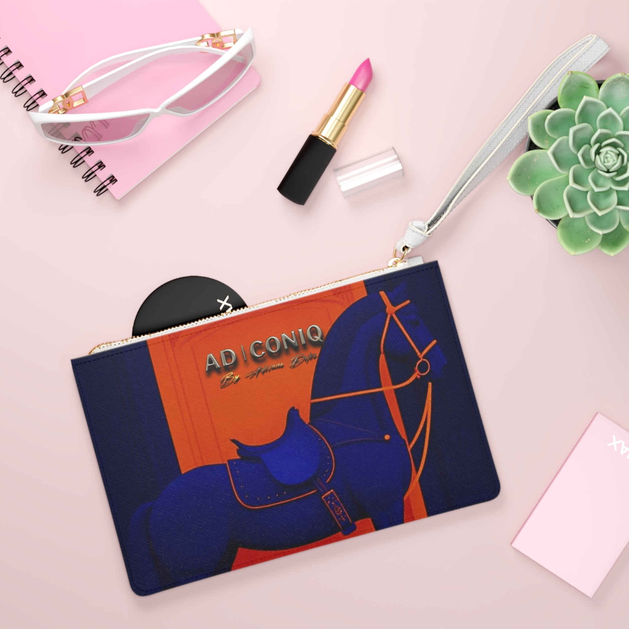 AD ICONIQ Equestrian Silhouette Clutch Bag