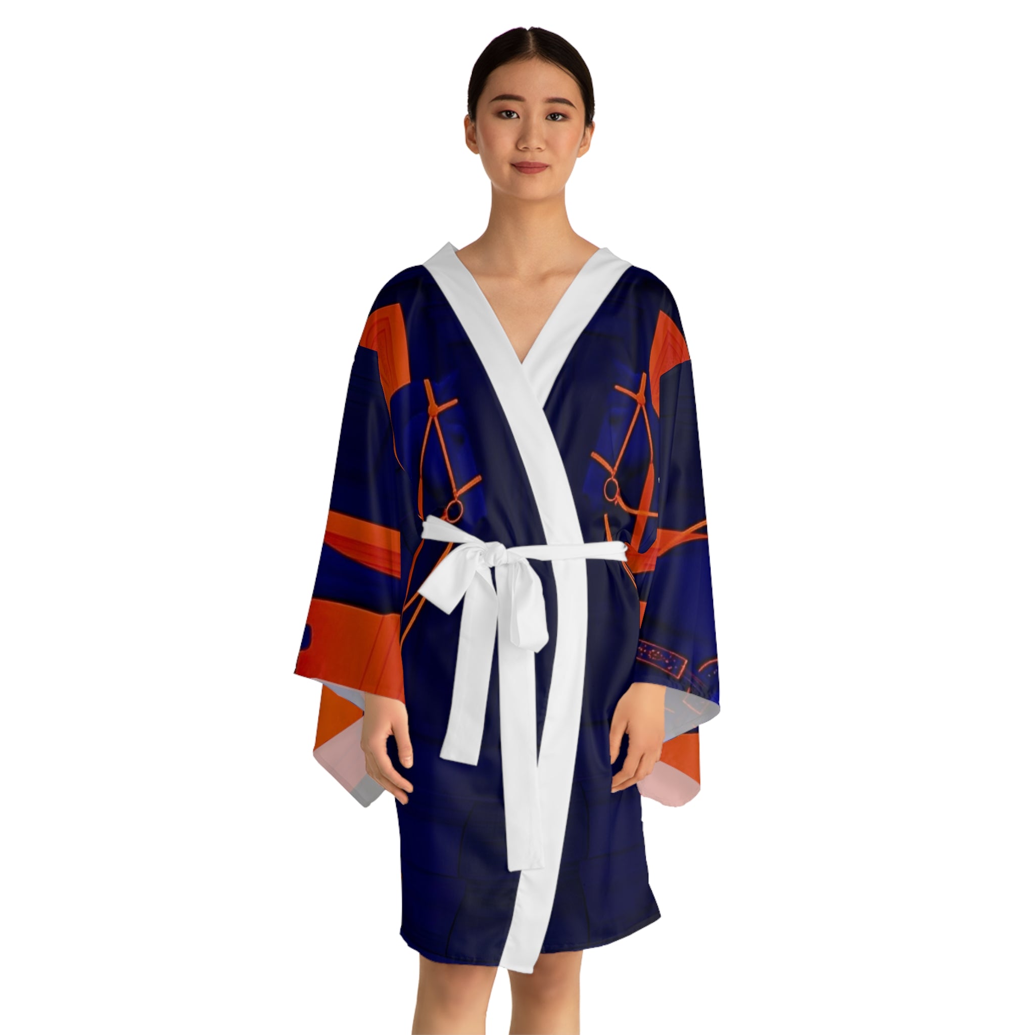 AD ICONIQ Equestrian Silhouette Kimono Robe