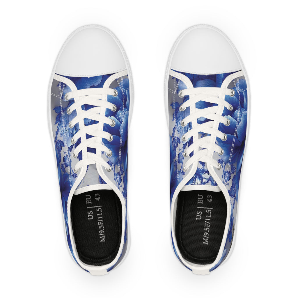 AD |CONIQ — La Flor Azul Men's Low Top Sneakers